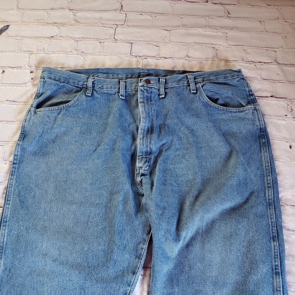 Maverick Lincoln Straight Leg Denim Blue Jeans Size 46X30 Pants Medium Wash - Picture 2 of 10